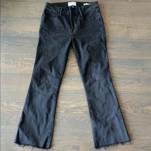 NWOT Frame ‘Le Crop Mini Boot’ black jean